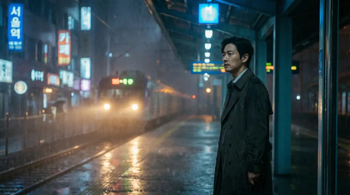 韩国伦理电影经典场景 - 雨夜车站，亚洲天堂 馆藏影像